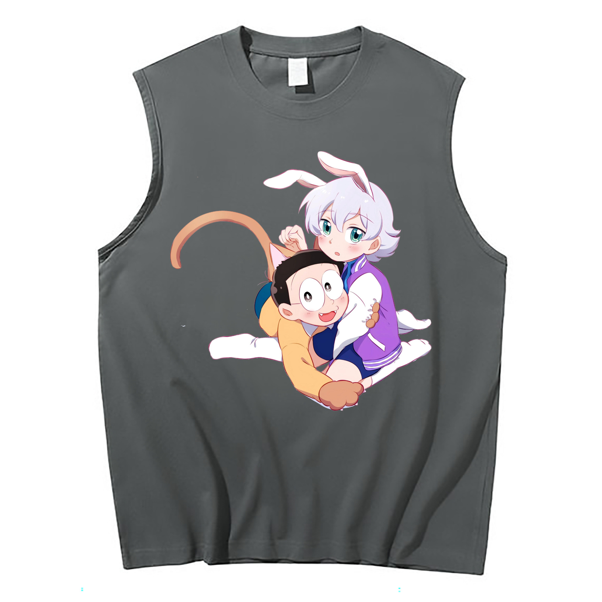 （画像用） ドラえもん 野比 のび太 Doraemon Nobita Nobi コットン100％タンクトップ（フロントプリント）